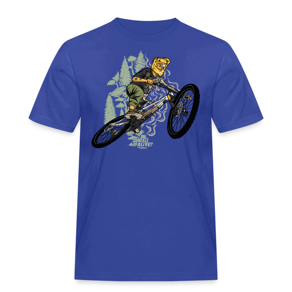 SPOD Männer Workwear T-Shirt Royalblau / S Shred or Alive - Jumper - Männer Workwear T-Shirt E-Bike-Community