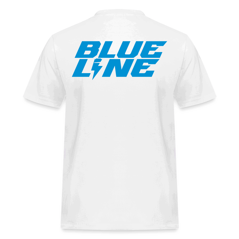 SPOD Männer Workwear T-Shirt Weiß / S Blue Line - Russell Athletics E-Bike-Community