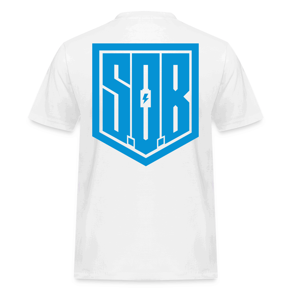 SPOD Männer Workwear T-Shirt Weiß / S Blue Line - S.o.B - Russell Athletics E-Bike-Community