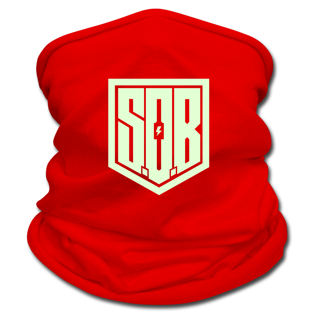 SPOD Multifunktionstuch Rot Glow in the Dark - Multifunktionstuch E-Bike-Community