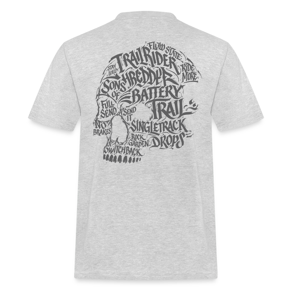 Spreadconnect Männer Workwear T-Shirt Grau meliert / S SKULLHEAD ANCIENT SOB - Männer Workwear T-Shirt E-Bike-Community