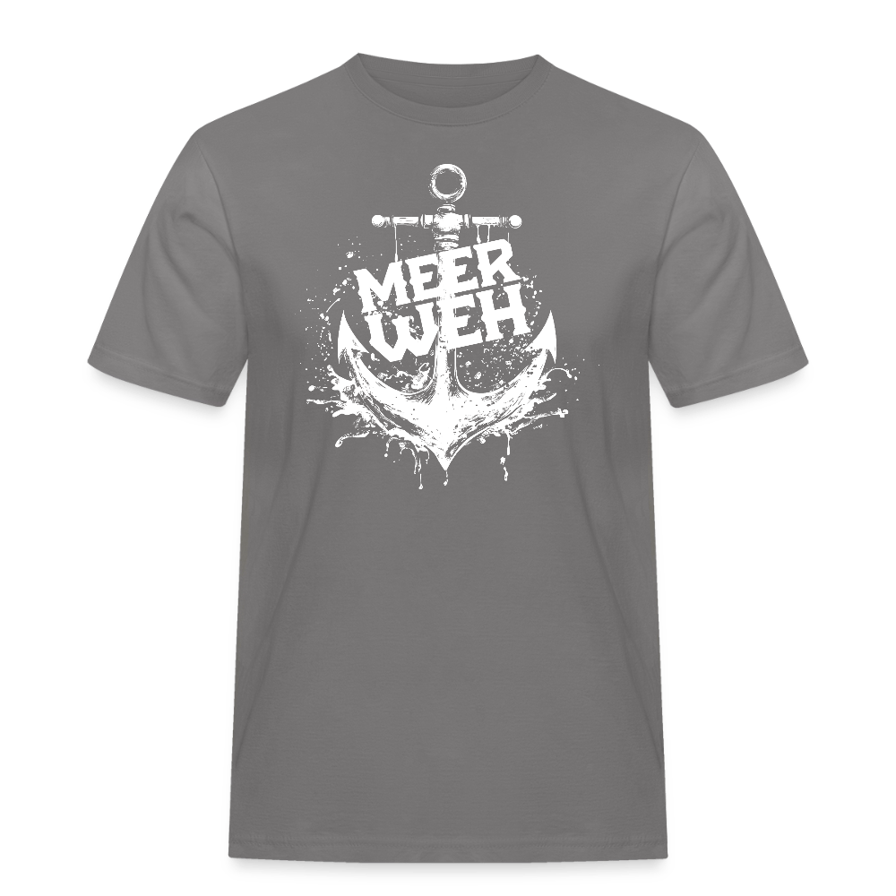 Spreadconnect Männer Workwear T-Shirt Grau / S Meerweh Shirt - Männer Workwear T-Shirt E-Bike-Community