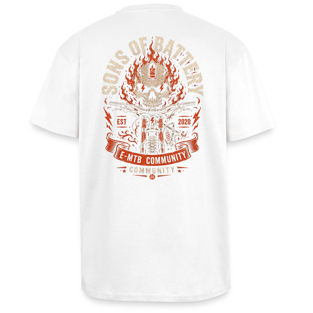 Spreadconnect Oversized Heavyweight Unisex T-Shirt Weiß / XS SOB Com - Oversized Heavyweight Unisex T-Shirt E-Bike-Community