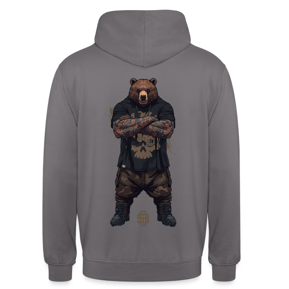 Spreadconnect Unisex Hoodie Mittelgrau / S Bear Flex Backprint - Unisex Hoodie E-Bike-Community