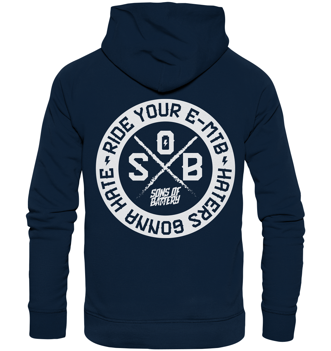Sons of Battery® - E-MTB Brand & Community Hoodies French Navy / XS Haters gonna Hate - Organic Hoodie (Flip Label) E-Bike-Community