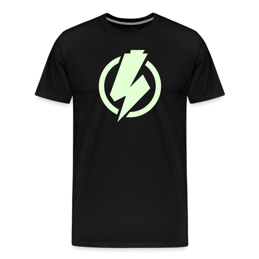 SPOD Männer Premium T-Shirt | Spreadshirt 812 Schwarz / S Lightning - Glow in the Dark - Männer Premium T-Shirt E-Bike-Community