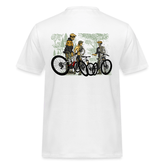 SPOD Männer Workwear T-Shirt 2 Seiten - Shred or Alive Crew - Männer Workwear T-Shirt E-Bike-Community