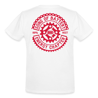 SPOD Männer Workwear T-Shirt Weiß / S OG RED Line - Männer Workwear T-Shirt E-Bike-Community