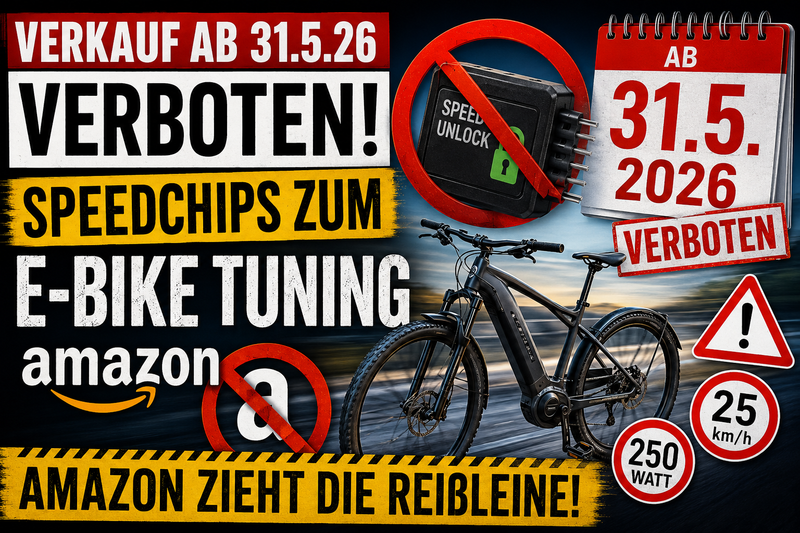 Amazon stoppt den Verkauf von E-Bike-Tuning-Kits in der EU – endlich wird eine gefährliche Gesetzeslücke bearbeitet!