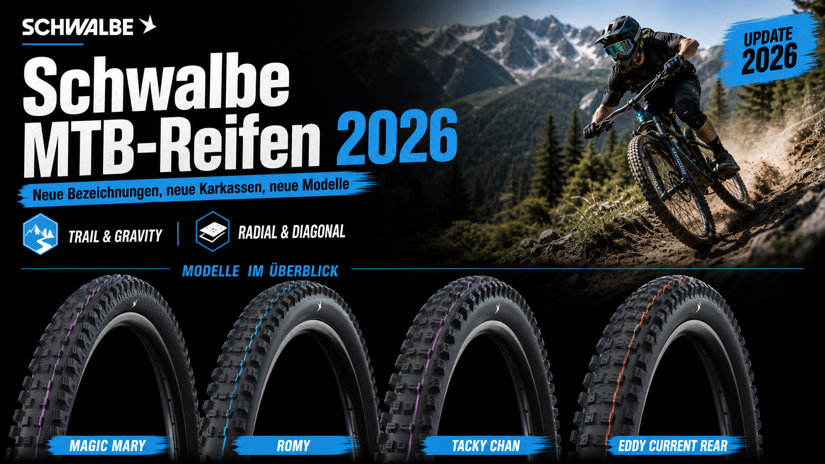 Schwalbe MTB-Reifen 2026: Neue Bezeichnungen, neue Karkassen und neue Modelle erklärt
