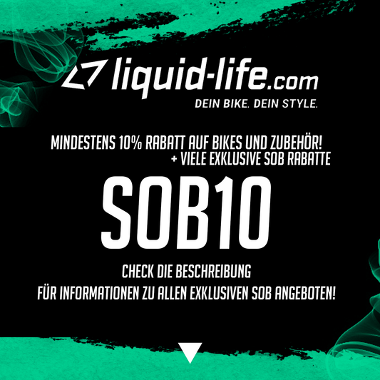 Aus 10% Bikemailorder werden 10% bei Liquidlife!