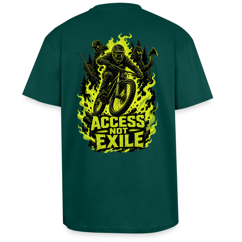 Spreadconnect Oversized Heavyweight Unisex T-Shirt hunter Green / XS ACCESS NOT EXILE - Oversized Heavyweight Unisex T-Shirt E-Bike-Community