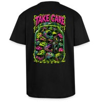 Spreadconnect Oversized Heavyweight Unisex T-Shirt Schwarz / XS TAKE CARE - Oversized Heavyweight Unisex T-Shirt E-Bike-Community