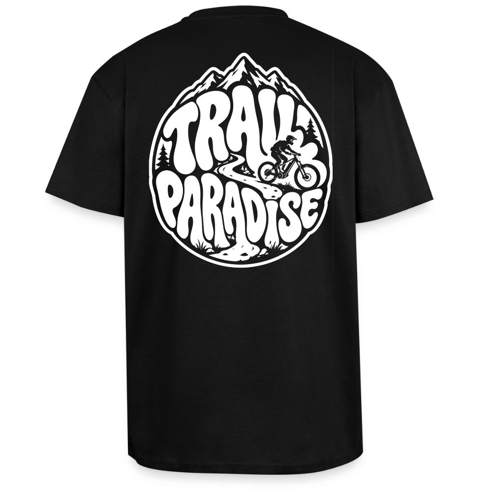 Spreadconnect Oversized Heavyweight Unisex T-Shirt Schwarz / XS TRAIL PARADISE 26 - Oversized Heavyweight Unisex T-Shirt E-Bike-Community