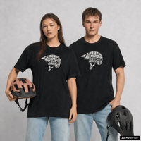 Lieber Helmfrisur statt Schädelfraktur - WEISSES MOTIV -Oversized Heavyweight Unisex T-Shirt