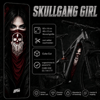 Sons of Battery® - E-MTB Brand & Community Folien & Sticker SKULLGANG GIRL-  Akku Abdeckung Cover Universal / Cube E-Bike-Community