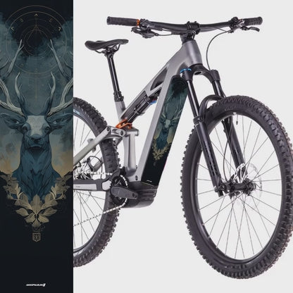 Hirsch 3 -  Akku Abdeckung Cover Sticker Universal / Schutzfolie / für alle E-Bikes, Cube co.