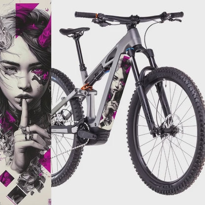 Girl -  Akku Abdeckung Cover Universal / Schutzfolie / für alle E-Bikes