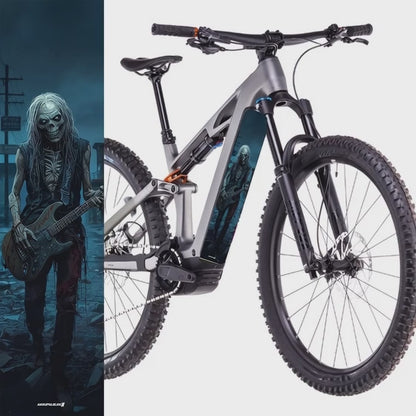 Zombie Rock -  Akku Abdeckung Cover Sticker Universal / Schutzfolie / für alle E-Bikes, Cube co.