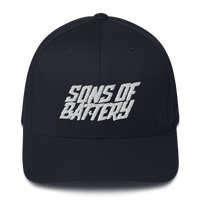 Printful Dunkles Navy / S/M Sons of Battery Signature Flexfit Cord-Cap E-Bike-Community
