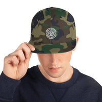 Printful Grün Camouflage SoB - Snapback-Cap - Classic E-Bike-Community