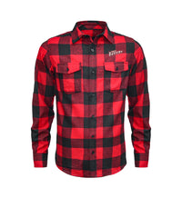 Shirtee Unisex Flanellhemd mit Stick Black/Red / S Oldschool Flanellhemd  - Unisex Flanellhemd mit Stick E-Bike-Community