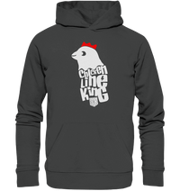 Shirtigo Hoodies Anthracite / XS Chicken Line - King - Weiß - Organic Basic Hoodie E-Bike-Community