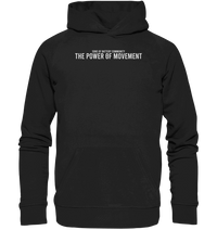 Shirtigo Hoodies Black / XS The Power of Movement - Community Slogan - Organic Basic Hoodie E-Bike-Community