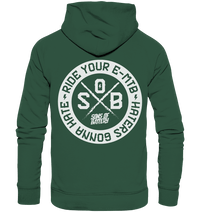 Shirtigo Hoodies Bottle Green / XS Haters gonna Hate - Organic Basic Hoodie (Flip Label) E-Bike-Community