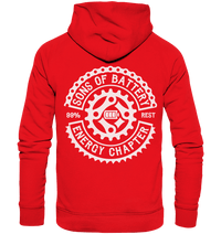 Shirtigo Hoodies Bright Red / XS Sons of Battery - Classic OG - Organic Hoodie (Flip Label) E-Bike-Community