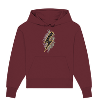 Shirtigo Hoodies Burgundy / S Sob "Shred or Alive" Front - Organic Oversize Hoodie (Flip Label) E-Bike-Community