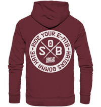 Shirtigo Hoodies Burgundy / XS Haters gonna Hate - Organic Fashion Hoodie (Flip Label) E-Bike-Community