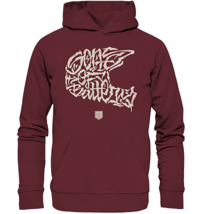 Shirtigo Hoodies Burgundy / XS The Power of Movement - Front Print - Organic Hoodie (Flip Label) E-Bike-Community