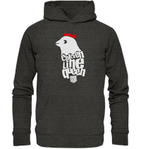 Shirtigo Hoodies Dark Heather Grey / XS Chicken Line - Queen Weiß - Organic Hoodie E-Bike-Community