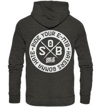 Shirtigo Hoodies Dark Heather Grey / XS Haters gonna Hate - Organic Fashion Hoodie (Flip Label) E-Bike-Community