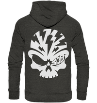 Shirtigo Hoodies Dark Heather Grey / XS SoB Skull White - Organic Fashion Hoodie E-Bike-Community