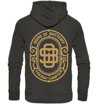 Shirtigo Hoodies Dark Heather Grey / XS Sons of Battery - Vintage Logo - Organic Basic Hoodie E-Bike-Community