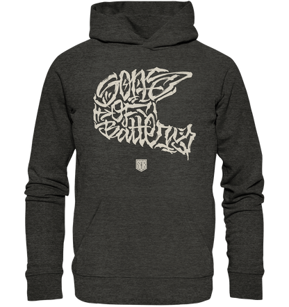 Shirtigo Hoodies Dark Heather Grey / XS The Power of Movement - Front Print - Organic Hoodie (Flip Label) E-Bike-Community