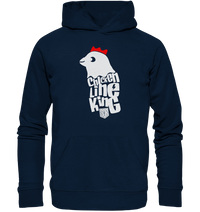 Shirtigo Hoodies French Navy / XS Chicken Line - King - Weiß - Organic Hoodie E-Bike-Community