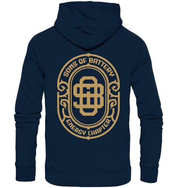 Shirtigo Hoodies French Navy / XS Sons of Battery - Vintage Logo - Organic Fashion Hoodie E-Bike-Community
