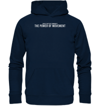Shirtigo Hoodies French Navy / XS The Power of Movement - Community Slogan - Organic Basic Hoodie E-Bike-Community