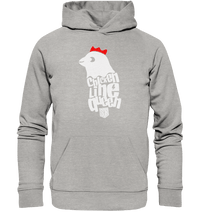Shirtigo Hoodies Heather Grey / XS Chicken Line - Queen Weiß - Organic Basic Hoodie E-Bike-Community