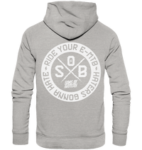 Shirtigo Hoodies Heather Grey / XS Haters gonna Hate - Organic Fashion Hoodie (Flip Label) E-Bike-Community