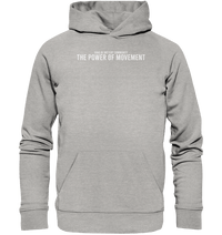 Shirtigo Hoodies Heather Grey / XS The Power of Movement - Community Slogan - Organic Basic Hoodie E-Bike-Community
