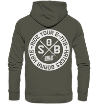 Shirtigo Hoodies Khaki / XS Haters gonna Hate - Organic Basic Hoodie (Flip Label) E-Bike-Community