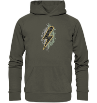 Shirtigo Hoodies Khaki / XS Sob "Shred or Alive" Front - Organic Basic Hoodie (Flip Label) E-Bike-Community