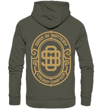 Shirtigo Hoodies Khaki / XS Sons of Battery - Vintage Logo - Organic Basic Hoodie E-Bike-Community