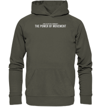 Shirtigo Hoodies Khaki / XS The Power of Movement - Community Slogan - Organic Basic Hoodie E-Bike-Community