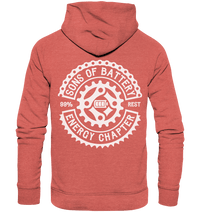 Shirtigo Hoodies Mid Heather Red / XS Sons of Battery - Classic OG - Organic Hoodie (Flip Label) E-Bike-Community