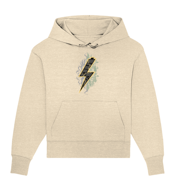 Shirtigo Hoodies Natural Raw / S Sob "Shred or Alive" Front - Organic Oversize Hoodie (Flip Label) E-Bike-Community